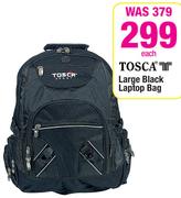 Tosca Large Black Laptop Bag
