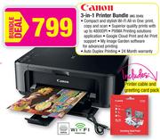 Canon 3-In-1 Printer Bundle MG3540