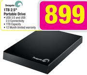 Seagate 1TB 2.5" Portable Drive