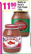 Redro Or Peck's Fish Paste-125g Each