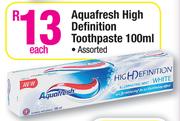Aquafresh High Definition Toothpaste Assorted-100ml