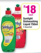 Sunlight Dishwashing Liquid Assorted-750ml Each