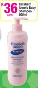 Elizabeth Anne's Baby Shampoo- 500ml