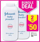Johnson's Baby Powder-2 x 400g