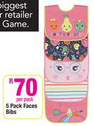Faces Bib-5 Pack