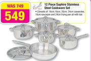 Tissolli 12 Piece Saphire Stainless Steel cookware Set