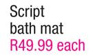 Script Bath Mat-Each