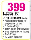 Logik 7 Fin Oil Heater NY J7