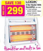 Logik 4 Bar Heater With Humidifier QH 1800