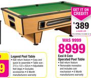 Easi 8 Coin Operated Pool Table