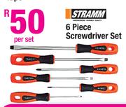 Stramm 6 Piece Screwdriver Set-Per Set