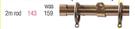 25mm Steel Curtain Rods Metallic Brown-2m