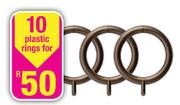  Plastic Rings For-10's