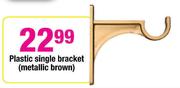 Plastic Single Bracket Metallic Brown