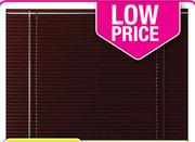 Ready-Made 25mm Aluminium Venetian Blinds Printed Woodgrain-Mahogany-600mm (w) x 1000mm (h)