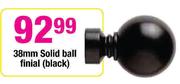 38mm Solid Ball Finial Black