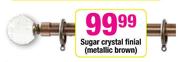 Sugar Crystal Finial Metallic Brown