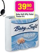 Baby Soft 2Ply Toilet Tissue-9's