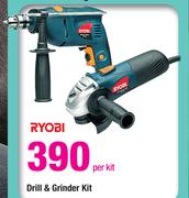 Ryobi Drill & Grinder Kit-Per Kit