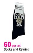 Socks And Keyring-Per Set