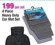 4 Piece Heavy Duty Car Mat Set