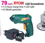Ryobi 3.6V Screwdriver