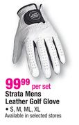 Strata Mens Leather Golf Glove-S, M, ML, XL Per Set