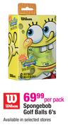Wilson Spongebob Golf Balls-6's Per Pack