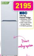 KIC 170L Top Freezer Fridge