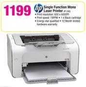 HP Single Function Mono laser Printer P1102