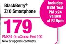 Blackberry Z10 Smartphone-On U Choose Flexi 100