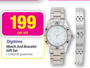 Digitime Watch And Bracelet Gift Set-Per Set