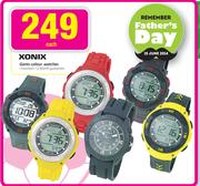 Xonix Gents Colour Watches Assorted Each