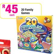 20 Family Games Each