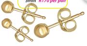 9ct Gold Ball Stud Earrings-3mm Per Pair