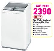 Defy 8Kg White Top Load Washing Machine-DTL 139