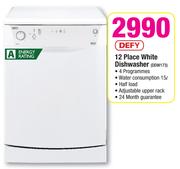 Defy 12 Place White Dishwasher-DDW173