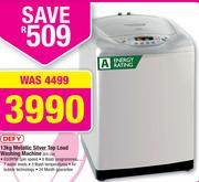 Defy 13kg Metallic Silver Top Load Washing Machine-DTL132