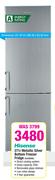 Hisense 271ltr Metallic Silver Bottom Freezer Fridge-H359BME