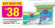 Lil-Let's Essentials Pads Assorted-8's And Lil-let's Pantyliners Assorted-100's 