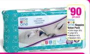 Little One Nappies Value Pack Extra Large-38's/Large-42's/Medium-44's/Newborn-50's Per Pack