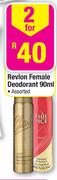 Revlon Female Deodorant Assorted-2 x 90ml 