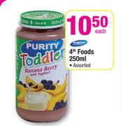 Purity 4th Foods Assorted-250ml 