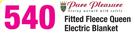 Pure Pleasure Fitted Fleece Queen Electric Blanket
