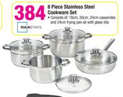 Mainstays 8 Piece Stainless Steel Cookware Set