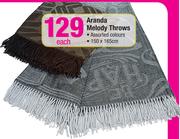 Aranda Melody Throws 150x165Cm-Each