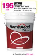 Homestead 5L Fast Hide White-Each
