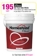 Homestead 20L Fast Hide White-Each