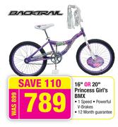 Backtrail 16" Or 20" Princess Girl's BMX