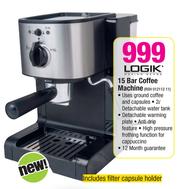 Special Logik 15 Bar Coffee Machine RSH 012112 11 m.guzzle .za